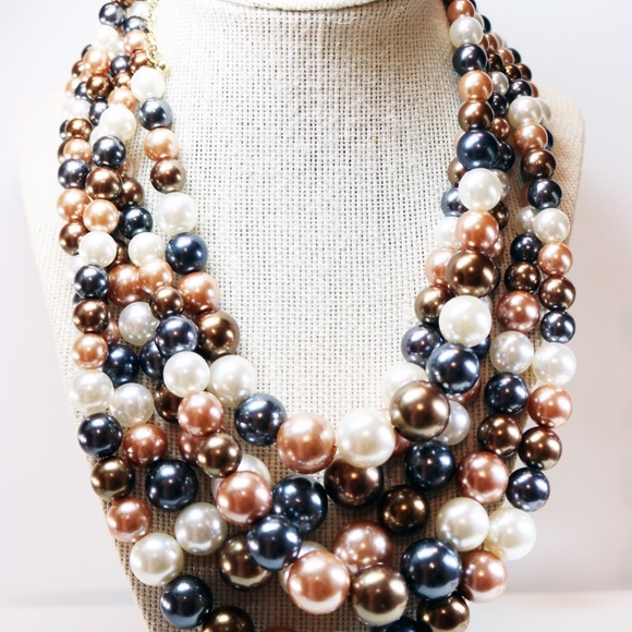 NEW! KENNETH JAY LANE 5-Strand Pearl Necklace - Picture 6 of 16
